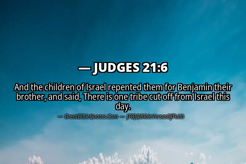 JUDGES 21:6 Verse