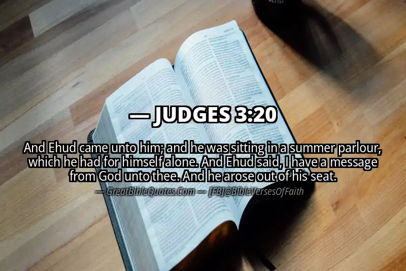 JUDGES 3:20 Verse Image