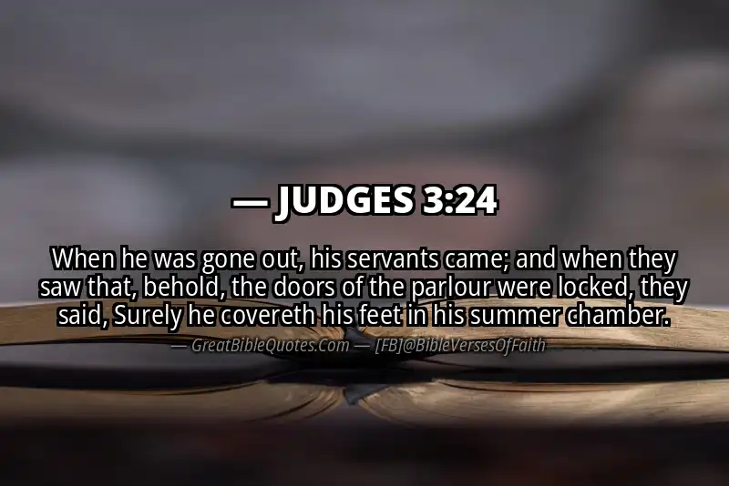 Bible verse: JUDGES 3:24 Image