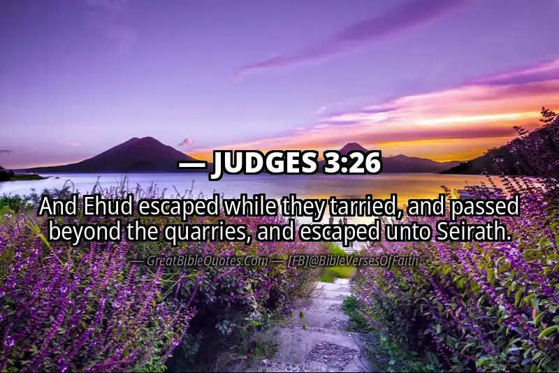 Bible verse: JUDGES 3:26 Image