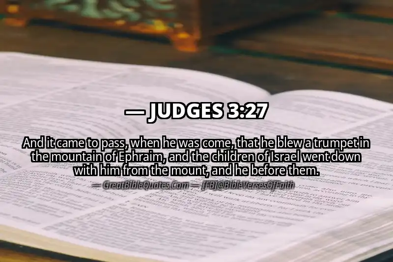 Bible verse: JUDGES 3:27 Image