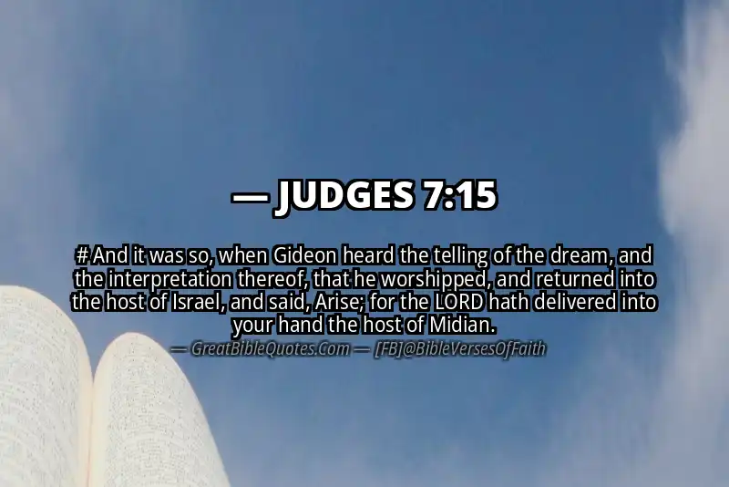 JUDGES 7:15 Verse