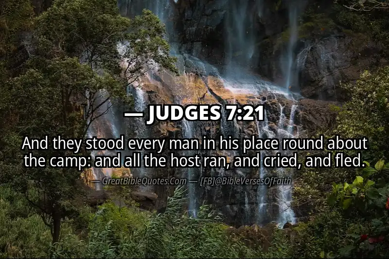 JUDGES 7:21 Verse