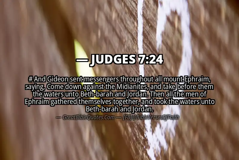JUDGES 7:24 Verse