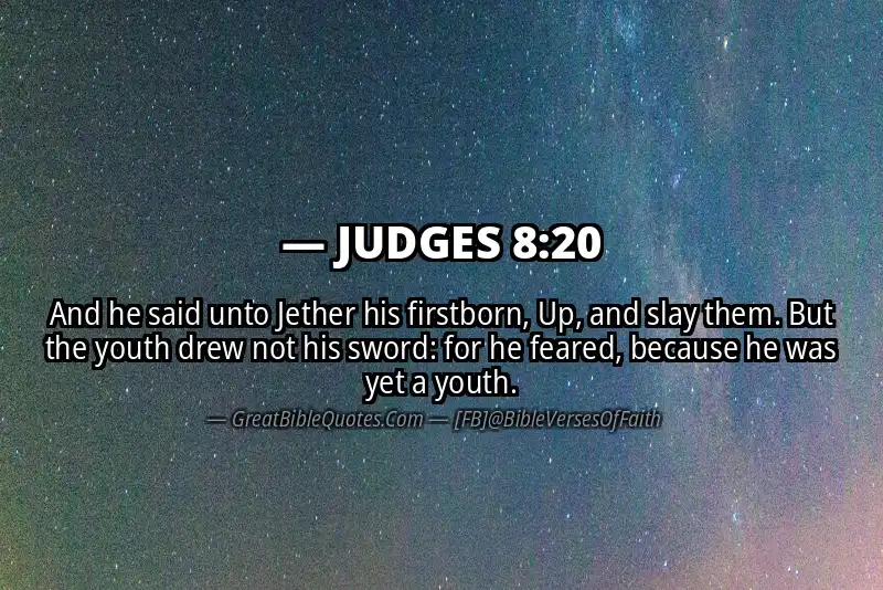 JUDGES 8:20 Verse