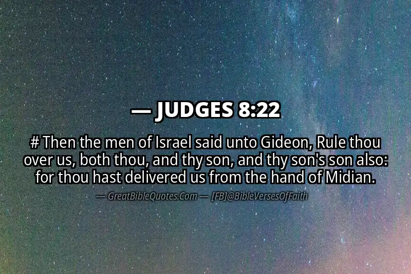 JUDGES 8:22 Verse