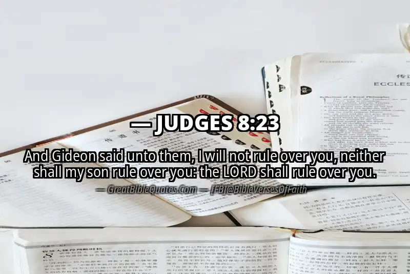 JUDGES 8:23 Verse