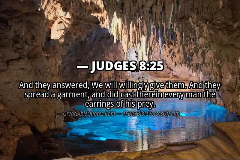 JUDGES 8:25 Verse Image