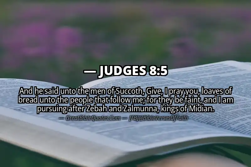 JUDGES 8:5 Verse