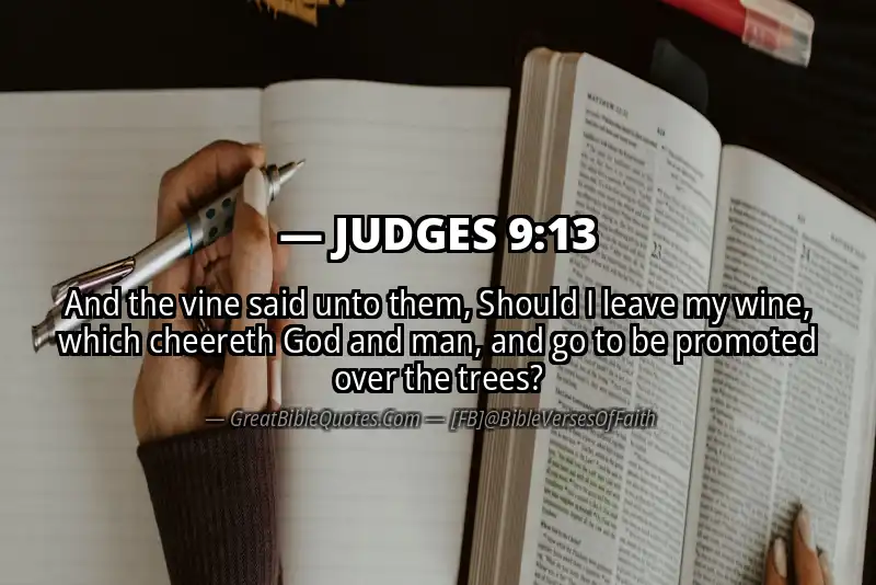 JUDGES 9:13 Verse Image