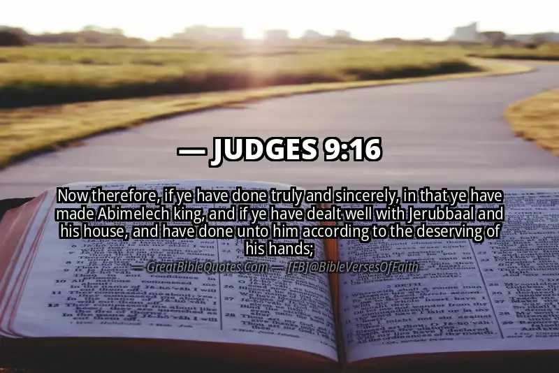 JUDGES 9:16 Verse