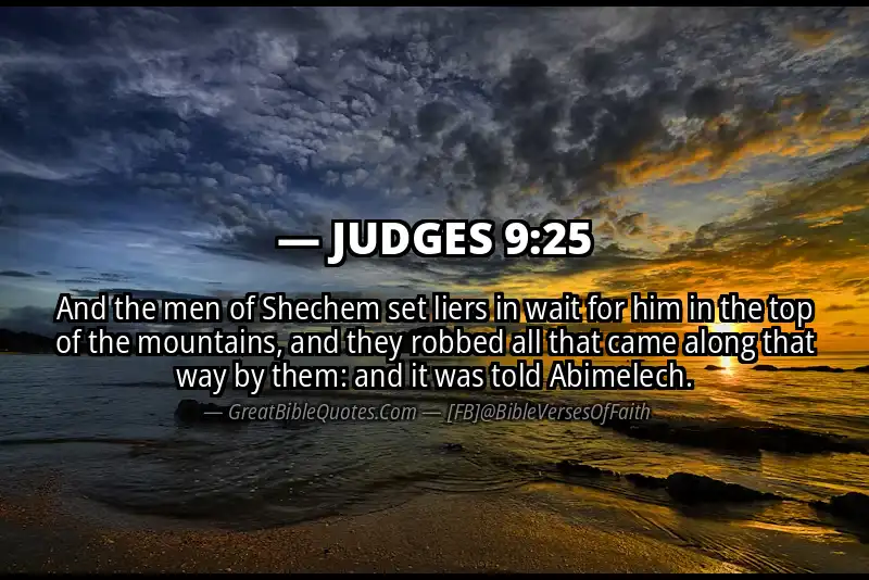 JUDGES 9:25 Verse Image