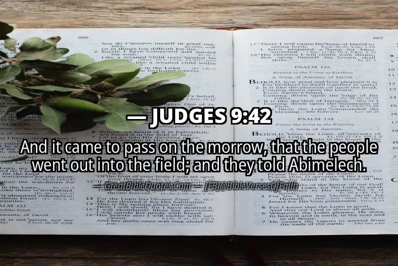 JUDGES 9:42 Verse