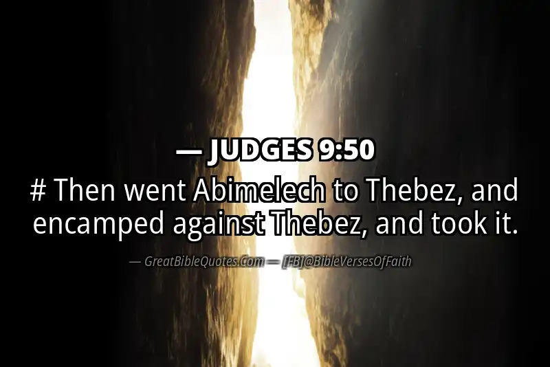 JUDGES 9:50 Verse