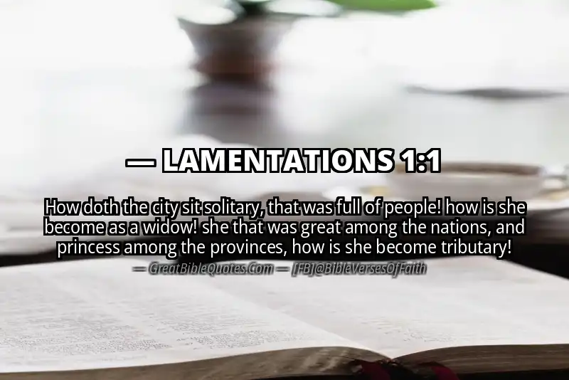 Bible verse: LAMENTATIONS 1:1 Image