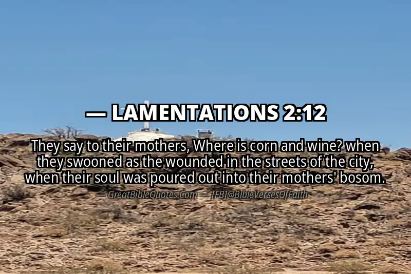 LAMENTATIONS 2:12 Verse