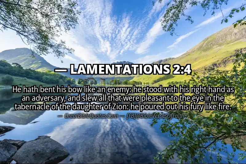Bible verse: LAMENTATIONS 2:4 Image