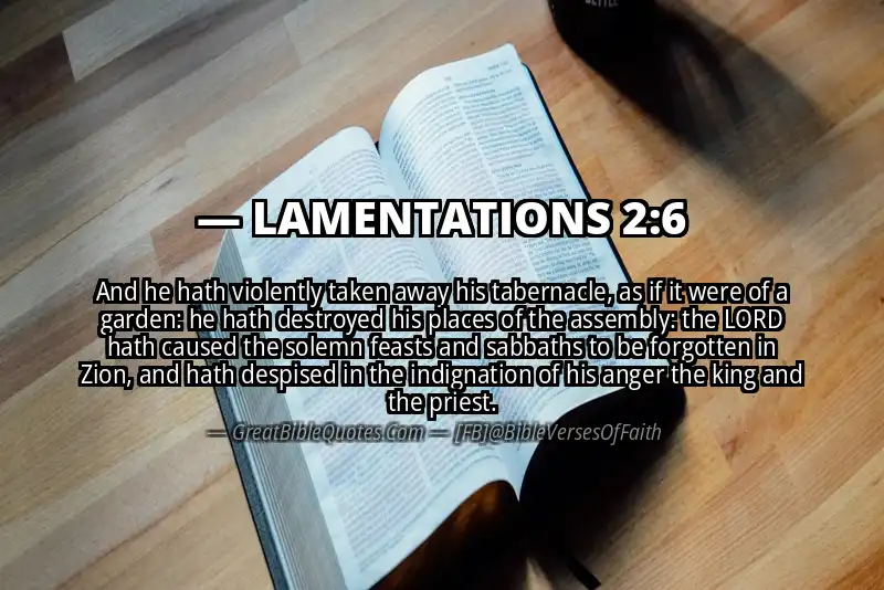 Bible verse: LAMENTATIONS 2:6 Image