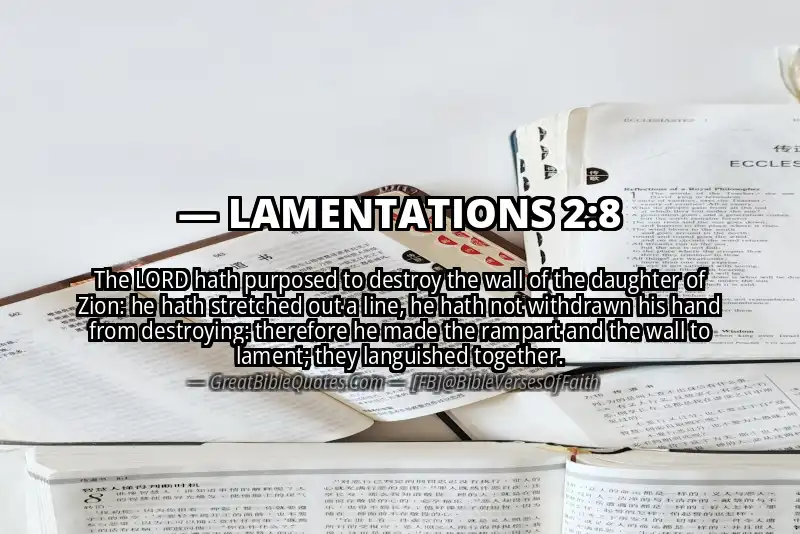Bible verse: LAMENTATIONS 2:8 Image