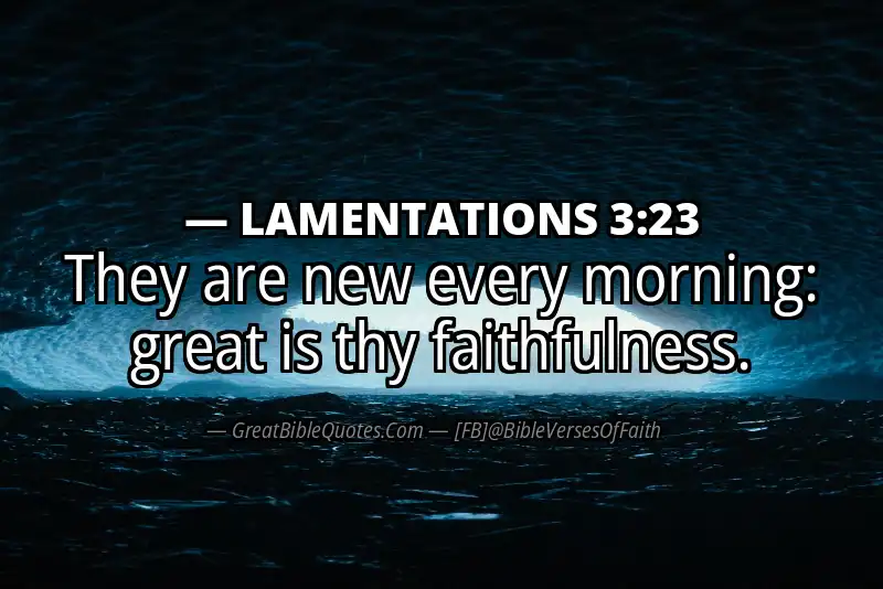 LAMENTATIONS 3:23 Verse
