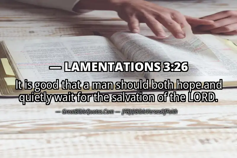 LAMENTATIONS 3:26 Verse