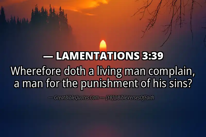 LAMENTATIONS 3:39 Verse