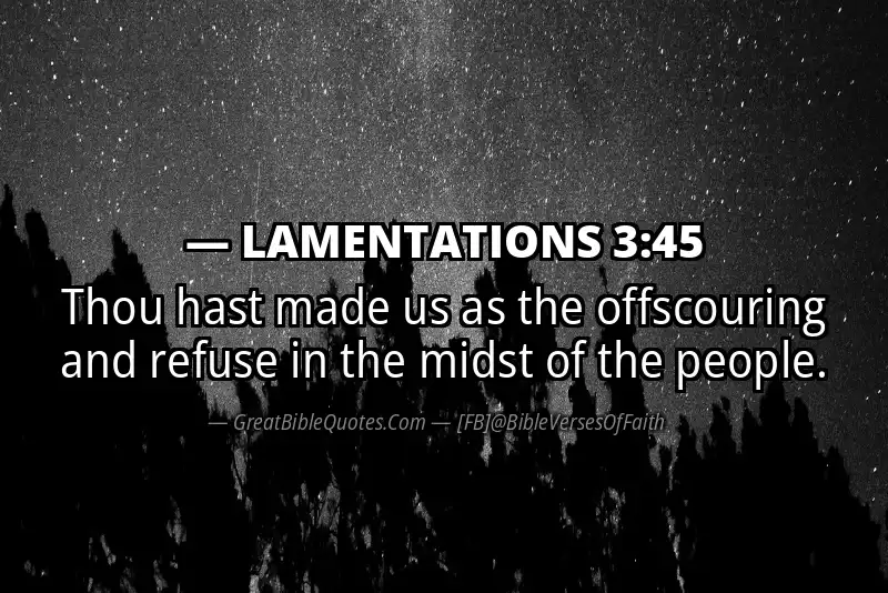 LAMENTATIONS 3:45 Verse