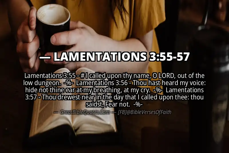 Image for LAMENTATIONS 3:55-57 Bible verse