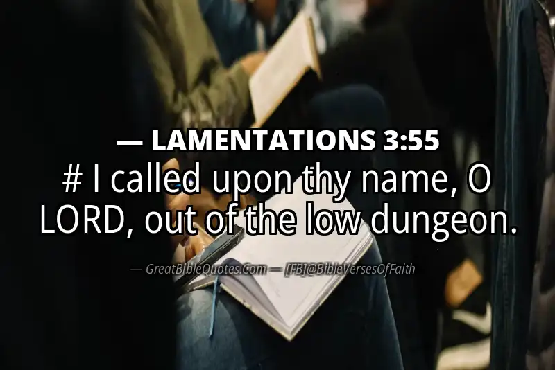 Bible verse: LAMENTATIONS 3:55 Image