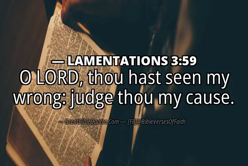 Bible verse: LAMENTATIONS 3:59 Image
