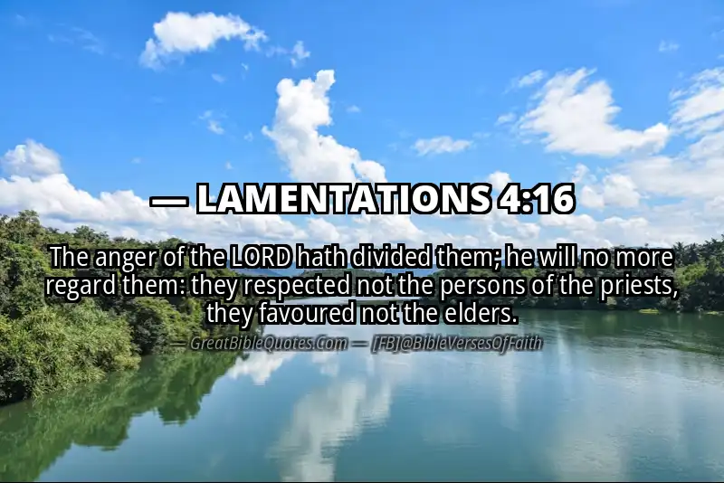 Bible verse: LAMENTATIONS 4:16 Image