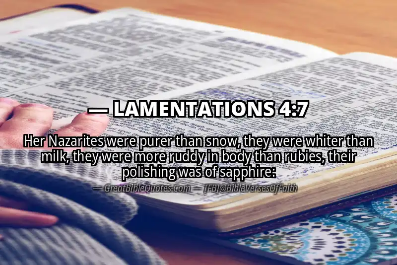 Bible verse: LAMENTATIONS 4:7 Image