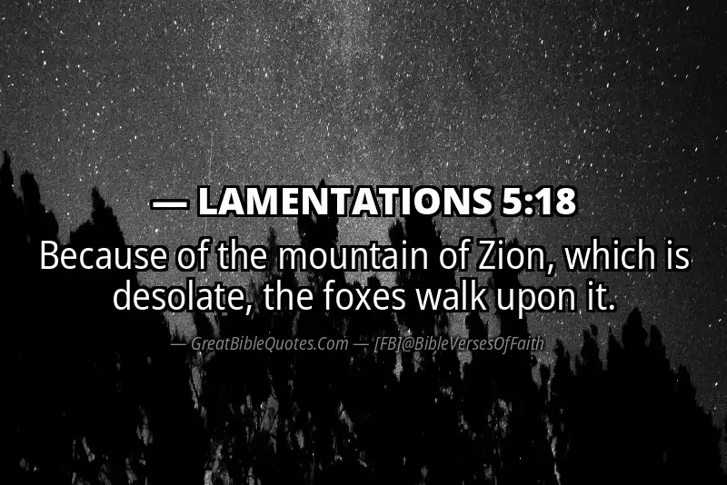 Bible verse: LAMENTATIONS 5:18 Image