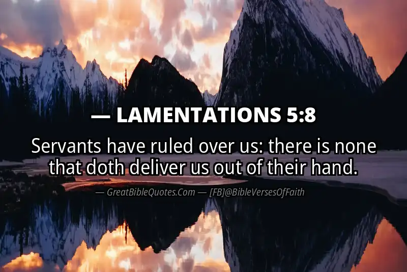 Bible verse: LAMENTATIONS 5:8 Image