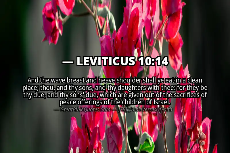 LEVITICUS 10:14 Verse Image