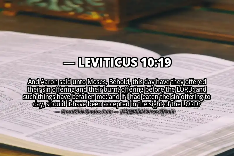 LEVITICUS 10:19 Verse
