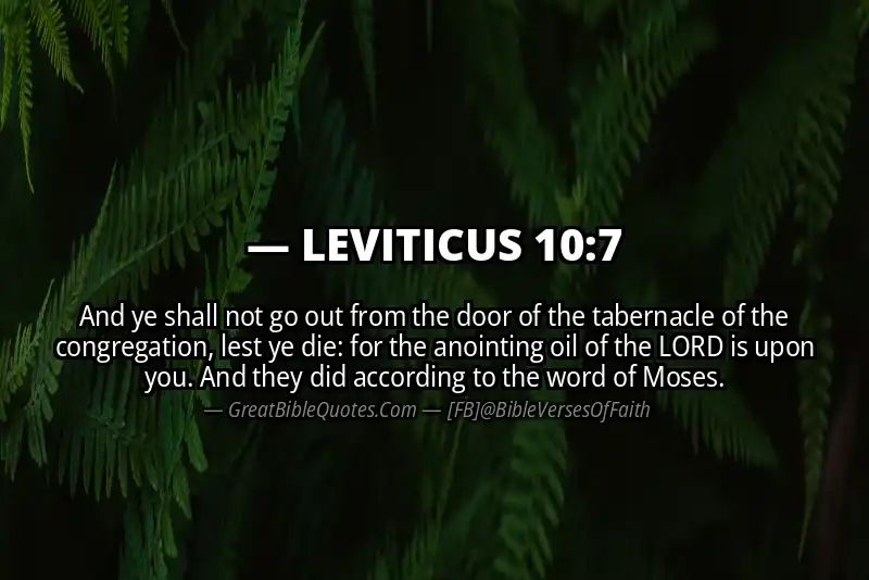 LEVITICUS 10:7 Verse