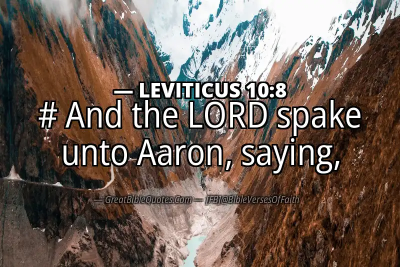 LEVITICUS 10:8 Verse