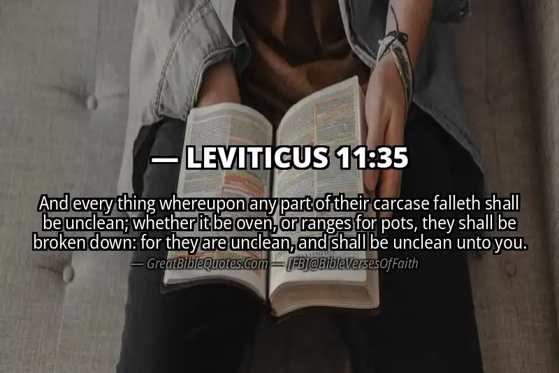 LEVITICUS 11:35 Verse Image