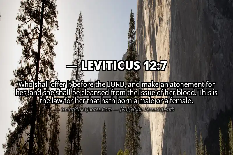LEVITICUS 12:7 Verse Image