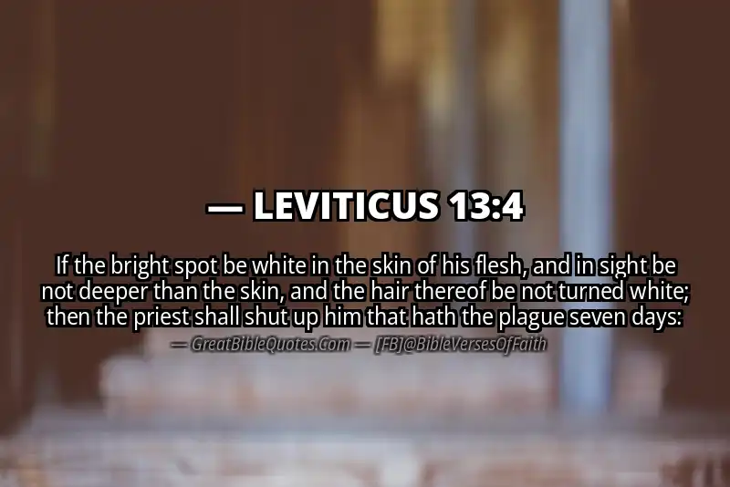 LEVITICUS 13:4 Verse