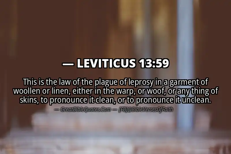 LEVITICUS 13:59 Verse