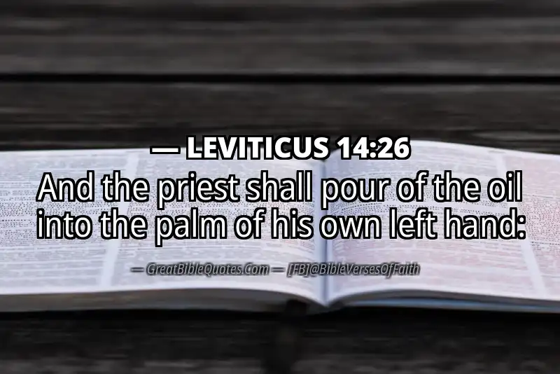 LEVITICUS 14:26 Verse Image