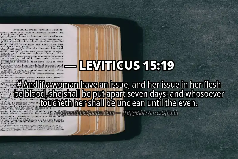 LEVITICUS 15:19 Verse