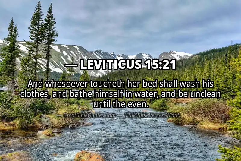 LEVITICUS 15:21 Verse