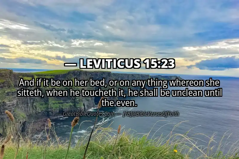 LEVITICUS 15:23 Verse