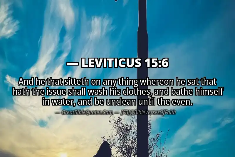 LEVITICUS 15:6 Verse Image
