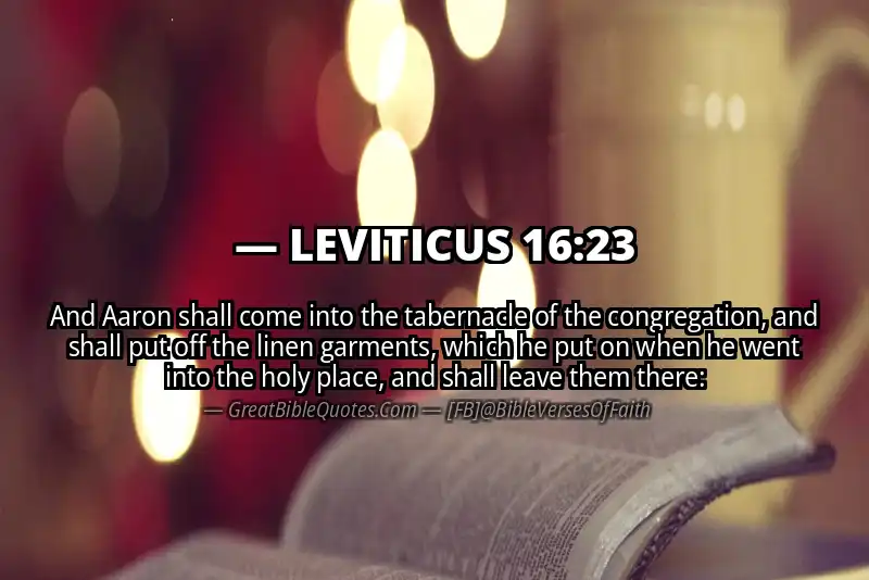 LEVITICUS 16:23 Verse