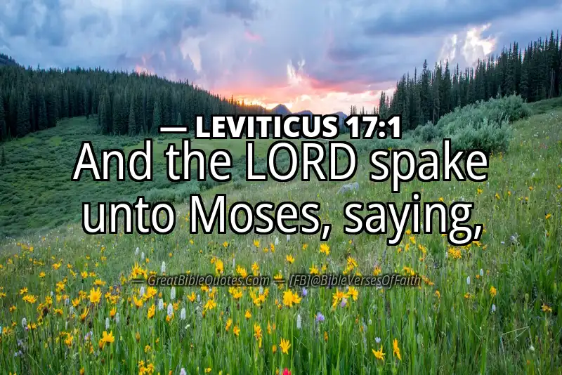 LEVITICUS 17:1 Verse