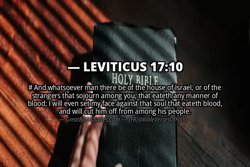 LEVITICUS 17:10 Verse